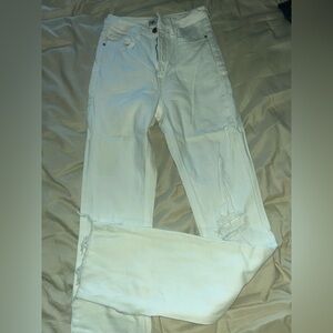 Zara white split hem jean - size 2 (fits like 0)